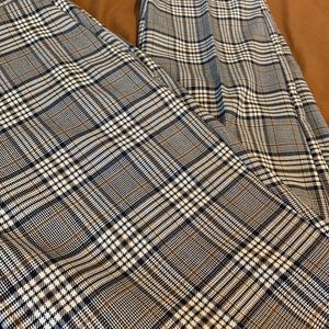 Zara Checkered Plaid Straight Leg Pants